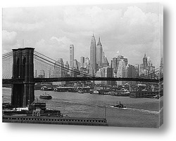   Картина Вид Манхэттена и Бруклинского моста