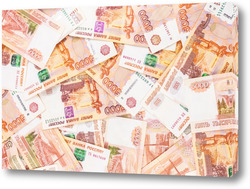   Картина Background of banknotes, Russian rubles