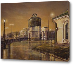   Картина Вечерний Екатеринбург, вид на Водонапорную башню