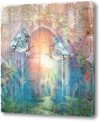    Сказочный лес и бабочки