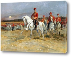  Картина Смотр войск Николаем II