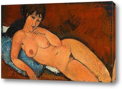   Картина Обнаженная на синей подушке, 1917