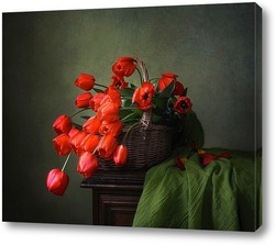  Натюрморт с красными тюльпанами