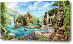   Картина Водопады и леса 69541