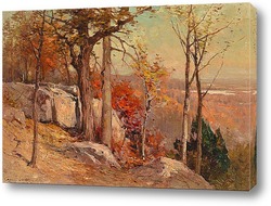   Картина Осень с видом на долину