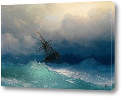  Прибрежная сцена во время шторма