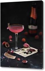   Картина коктейль Розовый личи