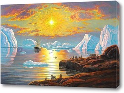   Картина Полуночное солнце, Гренландия