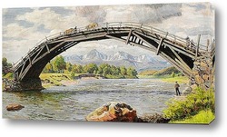   Картина Мост и горы