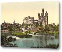   Картина Замок и собор, Лимбург, Гессен-Нассау, Германия.1890-1900 гг