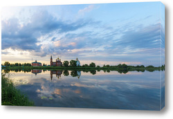   Картина Храм Николая Чудотворца на берегу реки