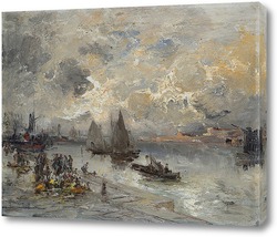   Картина Облака над гаванью