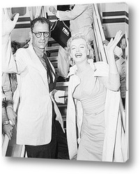   Картина Мерелин Монро и её муж Артур Миллер,1955г.