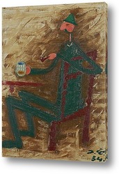  Картина Мужчина с трубкой и пивом