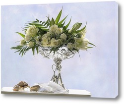    Натюрморт с букетом белых цветов