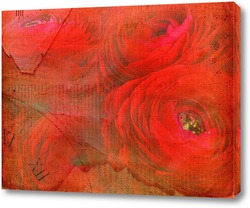   Картина Красная роза макро
