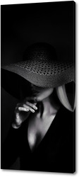   Картина Девушка в черной шляпе