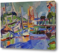   Картина Лодки на реке