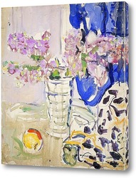  Натюрморт со стулом и ваза с цветами