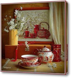   Картина Натюрморт с чайным сервизом