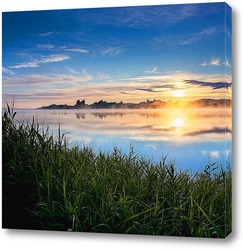   Картина Рассвет на Колыванском озере