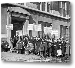   Картина Протест на закрытие муниципальной школы,Нью-Йорк,1945г.