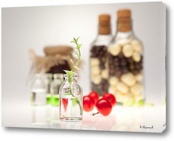   Картина Бутылки на кухонном столе