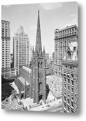  Картина Церковь Троицы на Уолл Стритт-1930г.