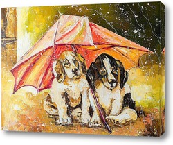   Картина Двое под одним зонтом