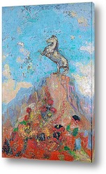    Пегас на пике скалы