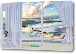   Картина Морской пейзаж за окном