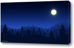   Картина Ночной пейзаж