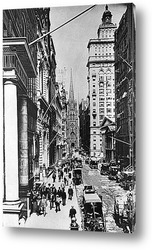   Картина Вид сверху на Уолл Стритт,1890г. 