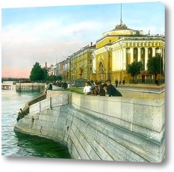   Картина Санкт-Петербург набережная Невы, напротив здания Адмиралтейства