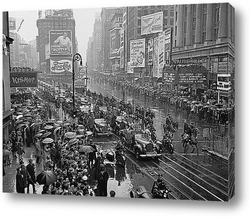   Картина Прибытие президента Рузвельта в Таймс сквер,1930-е.
