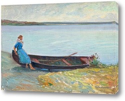   Картина Девушка и лодка