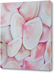   Картина Перламутровые, розовые, морские ракушки