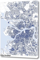  Постер карта Санкт-Петербурга