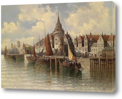   Картина Вид гавани города