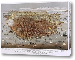   Картина Город Сан Франциско, панорама 