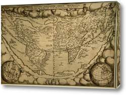   Картина Карта мира 18 века