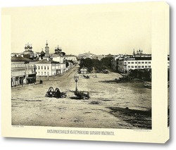   Картина Трубная площадь.  Вид местности, прилегающей к Петровскому бульвару.1882