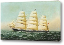   Картина Британский корабль Лаомин в море под всеми парусами