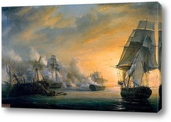    Морской бой между Французским и Английским флотами близ Кадиса