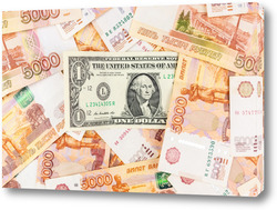   Картина Background of rubles and dollars	