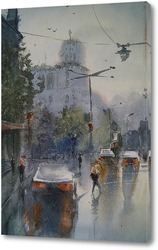   Картина Дождь в городе