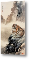    Тигры у водопада