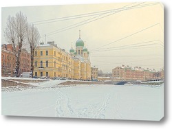  Санкт-Петербург. Канал Грибоедова. Могилевский мост и Исидоровская церковь.