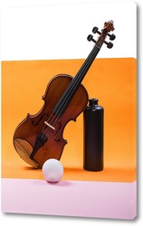   Картина Натюрморт со скрипкой, шаром и бутылкой