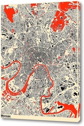   Картина Карта Москвы
